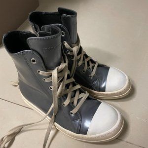 sz36.5 -  Rick Owens sliver leather high top ramones